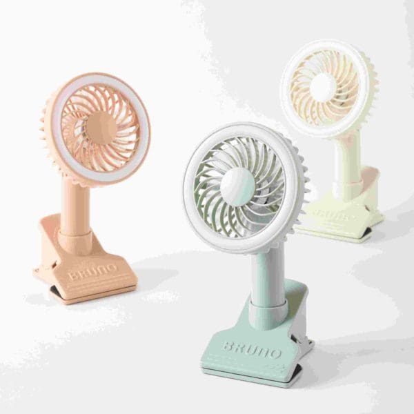 BRUNO Portable Clip Fan with LED